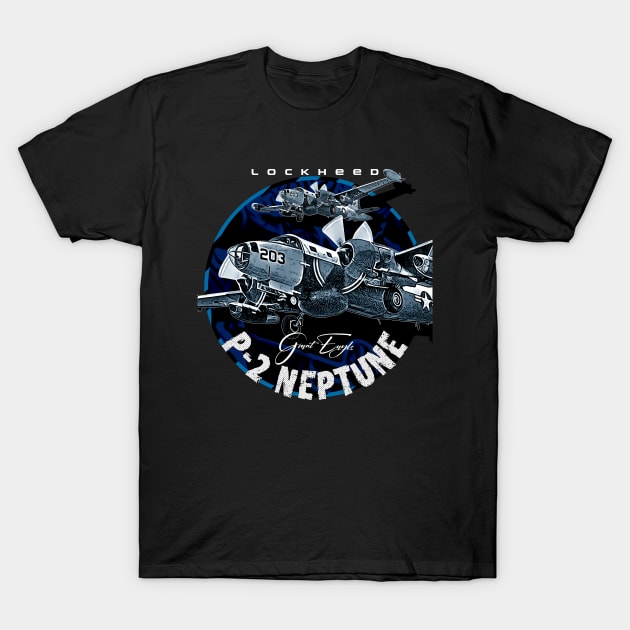 P2 Neptune Us Navy Maritime Patrol Aircraft T-Shirt by aeroloversclothing